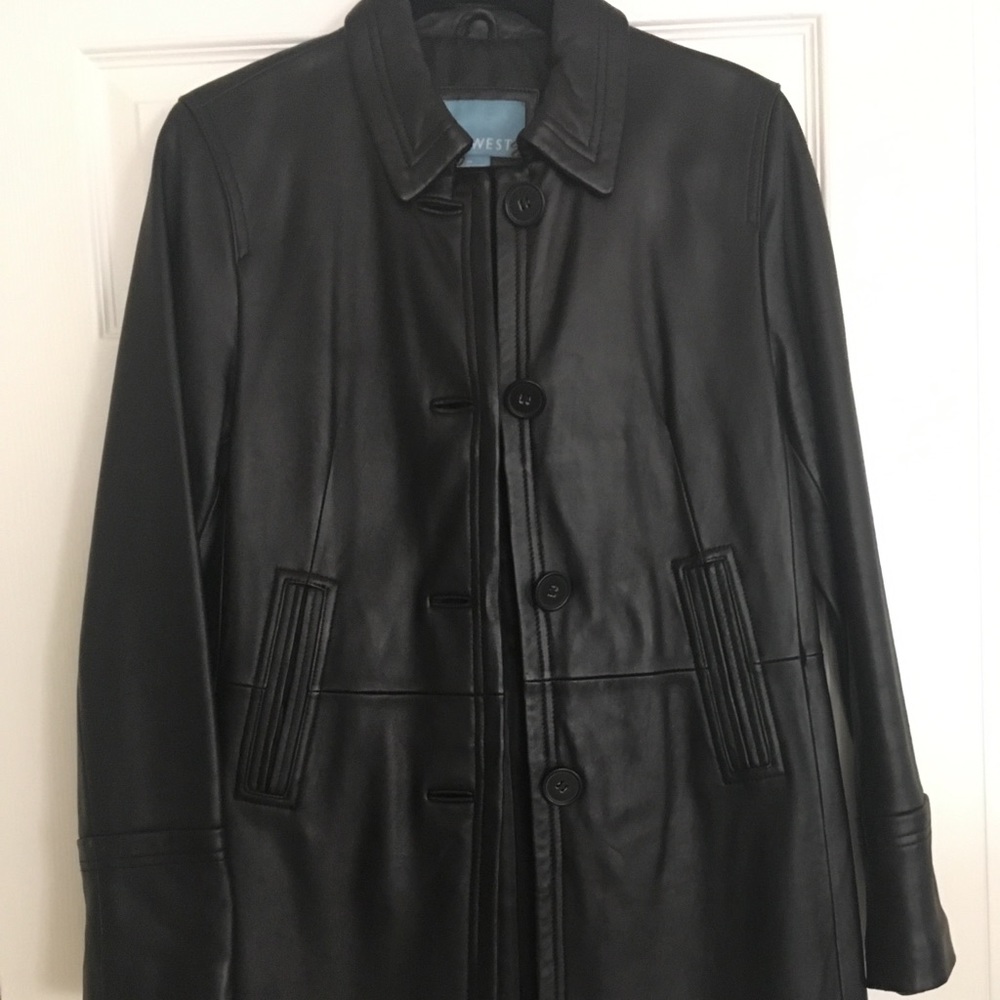 Nine West leather coat